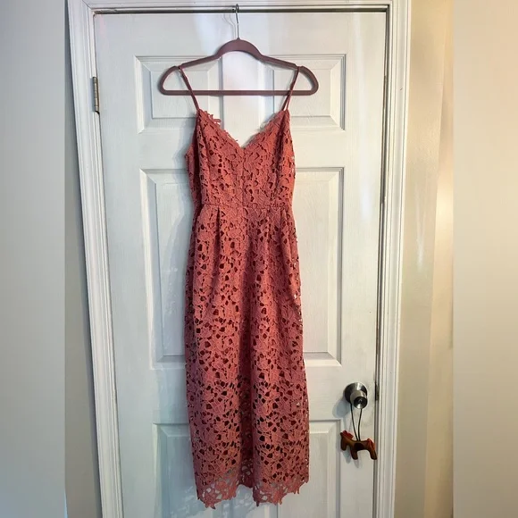 Astr | Dresses | Astr Womens Lace Aline Midi Dress | Poshmark